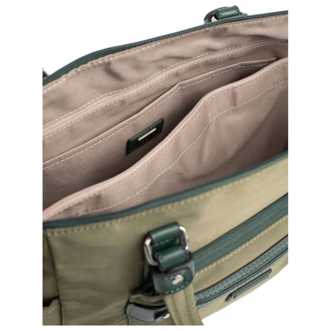 Sac cabas porté épaule A4 YONA Kaki Zara