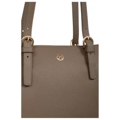 Sac cabas porté épaule AUDE Taupe Aria en cuir