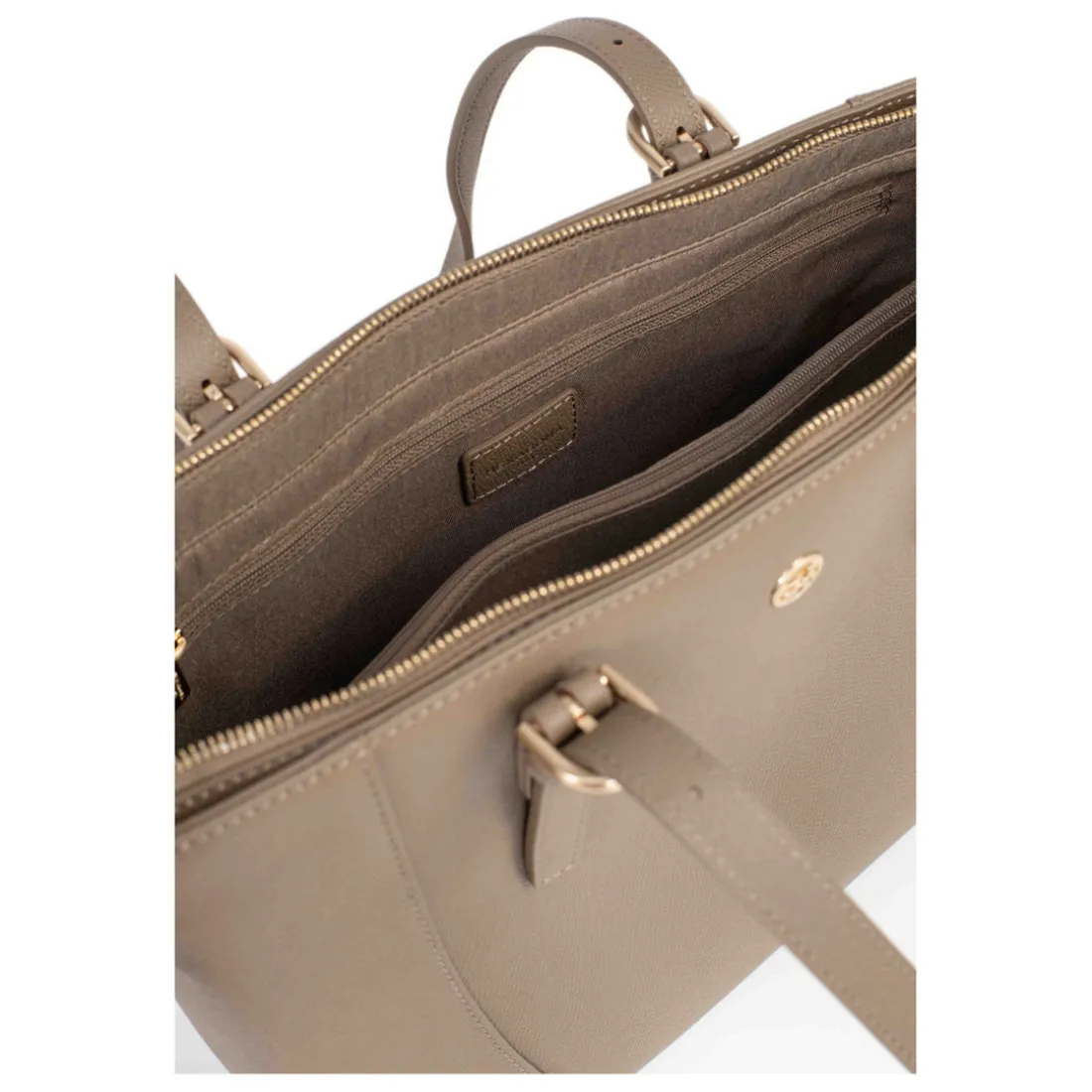 Sac cabas porté épaule AUDE Taupe Aria en cuir