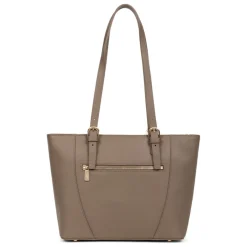 Sac cabas porté épaule AUDE Taupe Aria en cuir