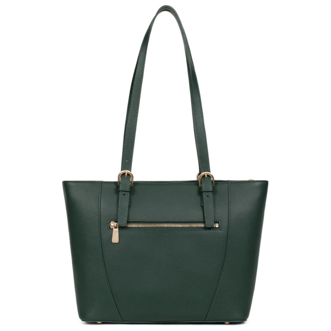 Sac cabas porté épaule AUDE Vert foncé Ivy en cuir