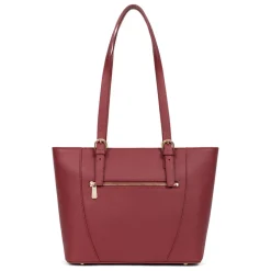 Sac cabas porté épaule AUDE Carmin Sue en cuir