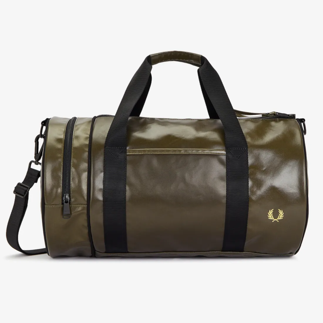 Sac de voyage TONAL CLASSIC BARREL vert/gold en cuir
