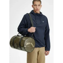 Sac de voyage TONAL CLASSIC BARREL vert/gold en cuir