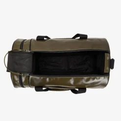 Sac de voyage TONAL CLASSIC BARREL vert/gold en cuir