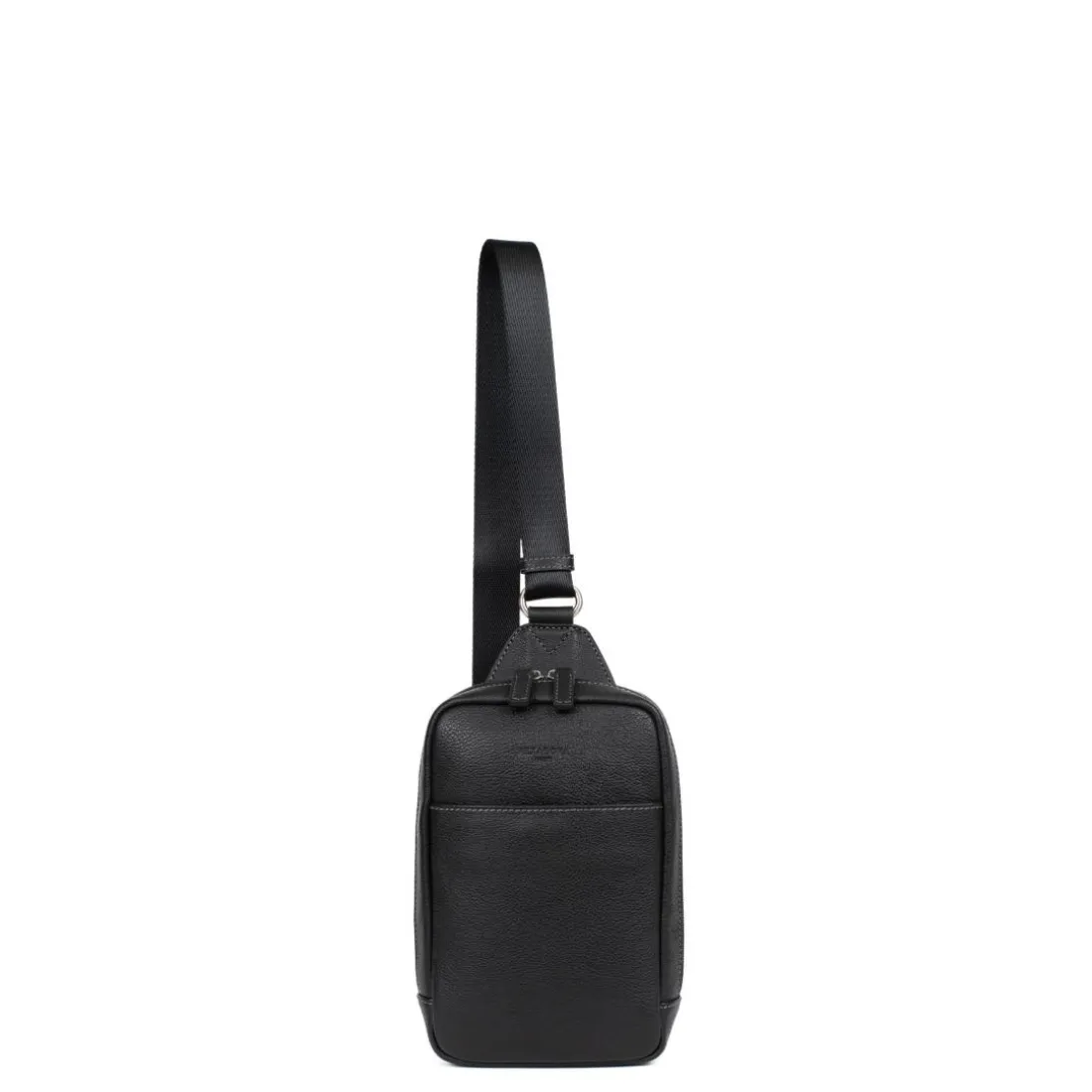 Sac monobretelle CONFORT Noir en cuir Ines