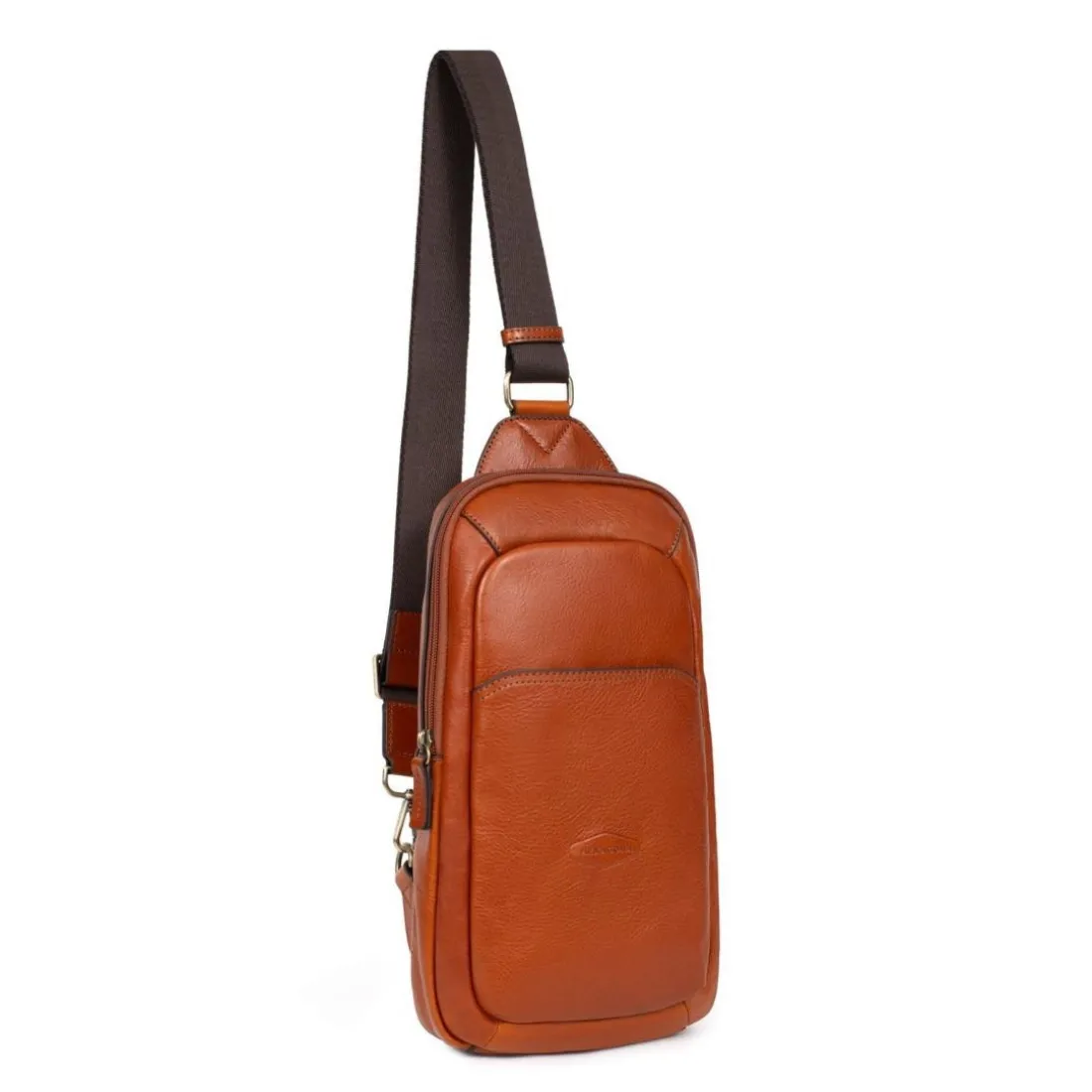Sac monobretelle Cuir STUART Cognac Leah