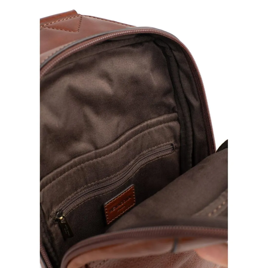 Sac monobretelle Cuir STUART Marron Ivy