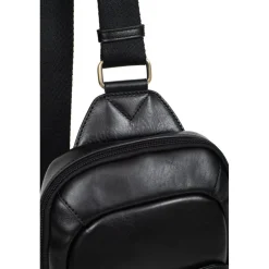 Sac monobretelle Cuir STUART Noir Jade