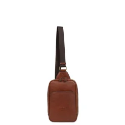 Sac monobretelle STUART Marron en cuir Zola