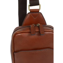 Sac monobretelle STUART Marron en cuir Zola