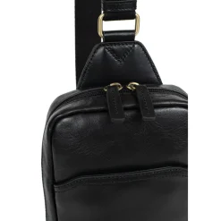 Sac monobretelle STUART Noir en cuir Maia