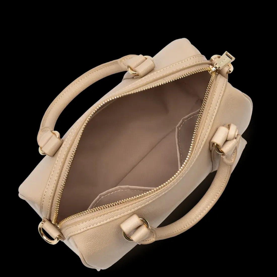 Sac polochon Zippé M Milano Ana beige foncé