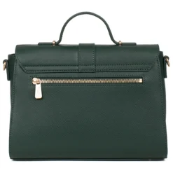 Sac porté main 1 poignée AUDE Vert foncé Mina en cuir