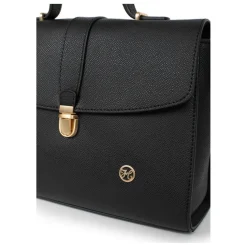 Sac porté main 1 poignée AUDE Noir Rhea en cuir