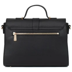 Sac porté main 1 poignée AUDE Noir Rhea en cuir