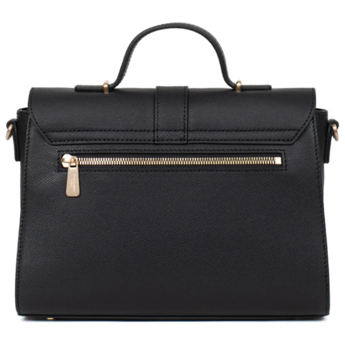 Sac porté main 1 poignée AUDE Noir Rhea en cuir