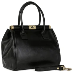 Sac porté main 2 poignées Cuir REPUBLIQUE Noir Pia