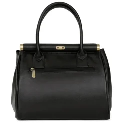 Sac porté main 2 poignées Cuir REPUBLIQUE Noir Pia