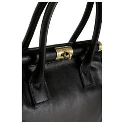 Sac porté main 2 poignées Cuir REPUBLIQUE Noir Pia