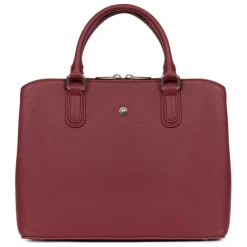 Sac porté main 2 poignées MAYA Carmin rouge Lina