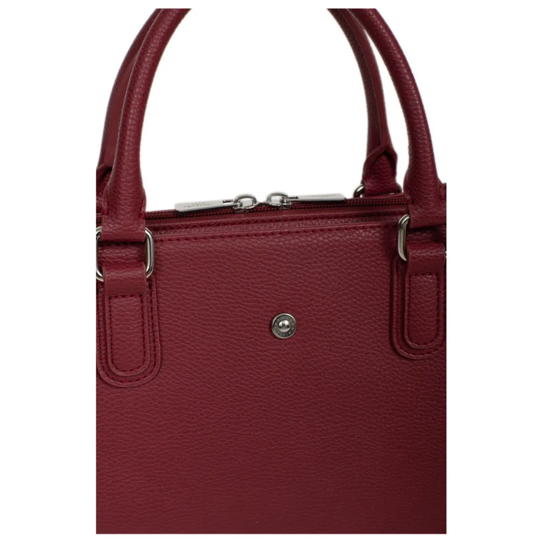 Sac porté main 2 poignées MAYA Carmin rouge Lina