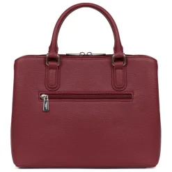Sac porté main 2 poignées MAYA Carmin rouge Lina