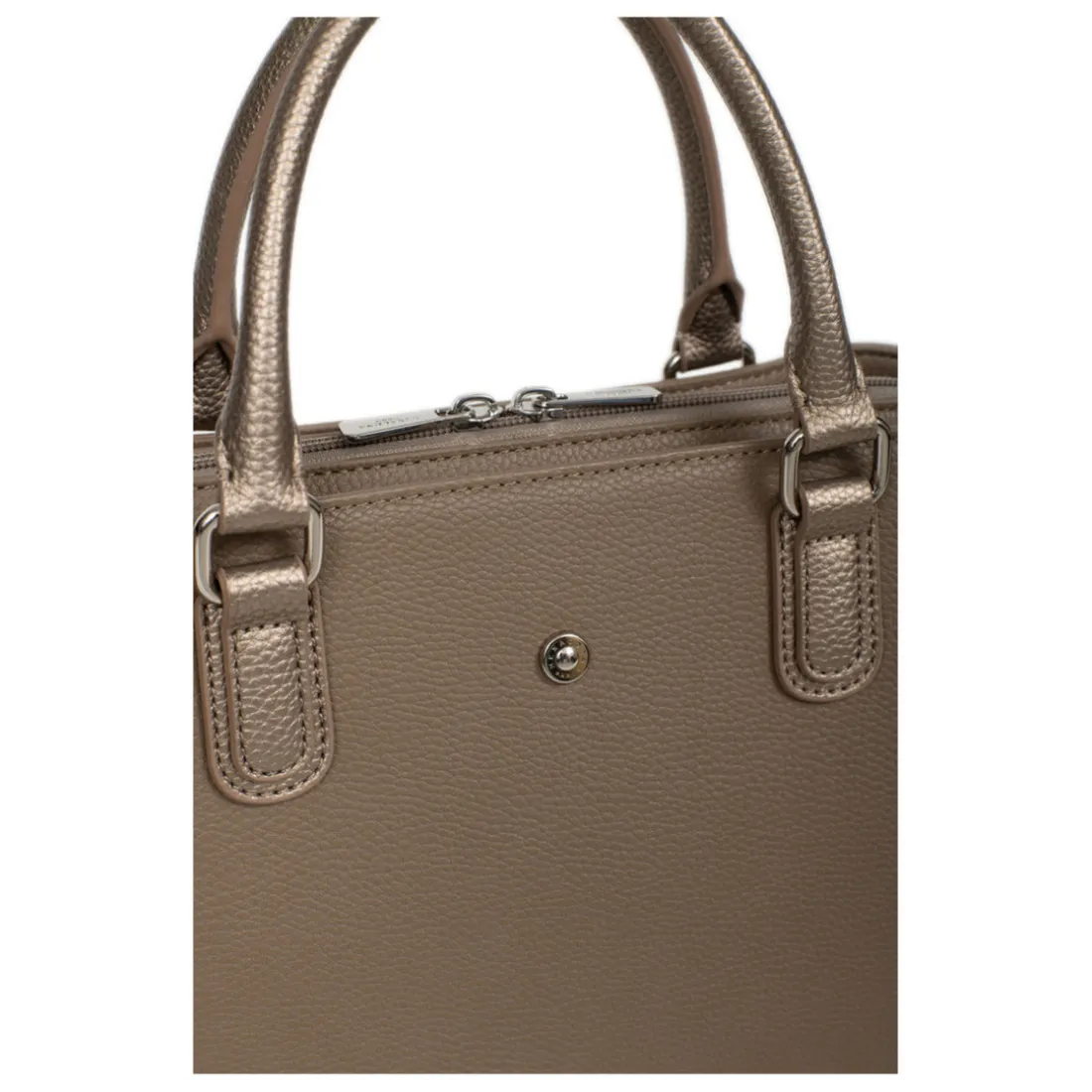 Sac porté main 2 poignées MAYA Écorce/Bronze Mae
