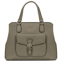 Sac porté main 2 poignées MIRABELLE Olive en cuir Nia