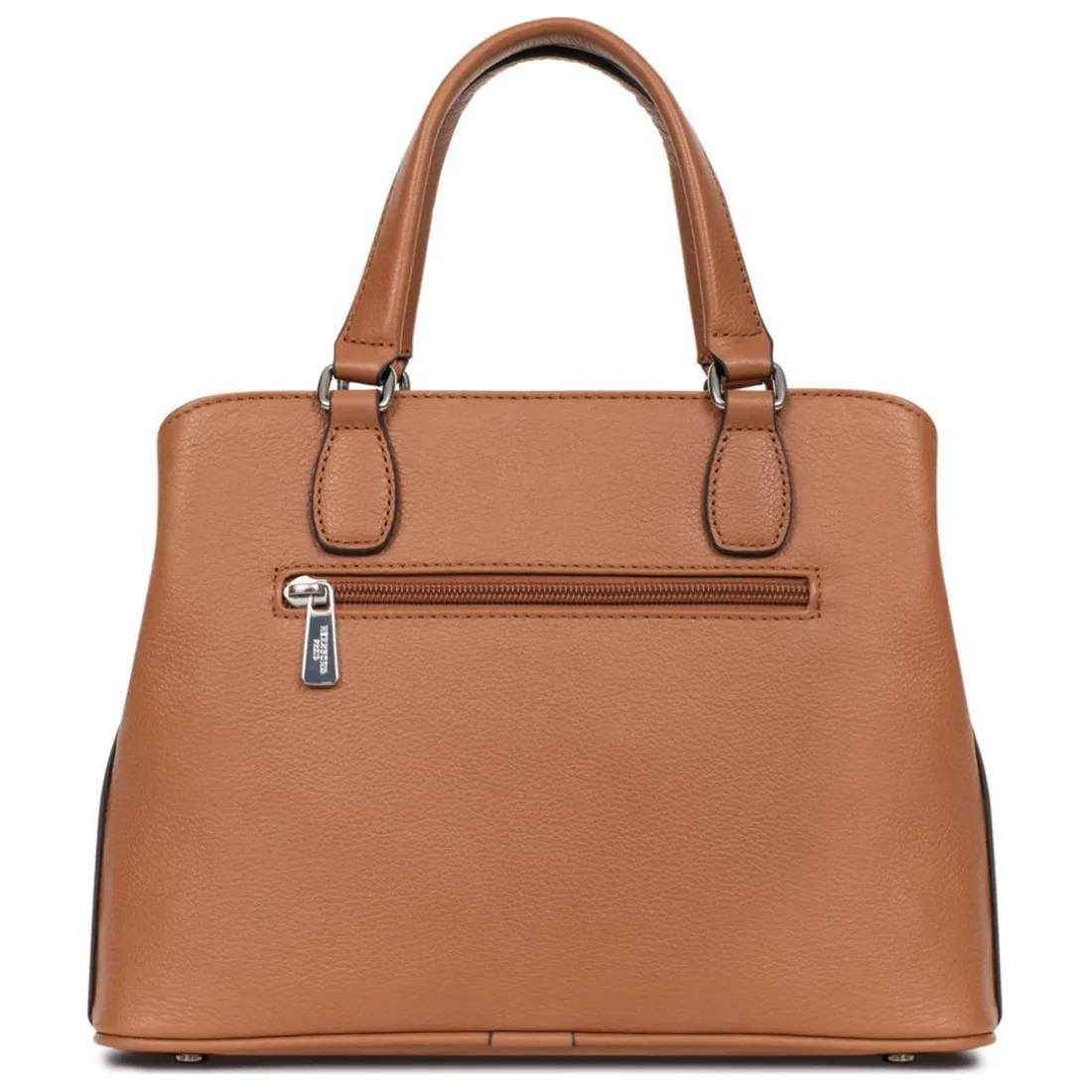 Sac porté main 2 poignées MIRABELLE Tan en cuir June beige moyen