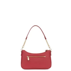 Sac porté épaule 1 anse ANDREA Rouge foncé en cuir Mae