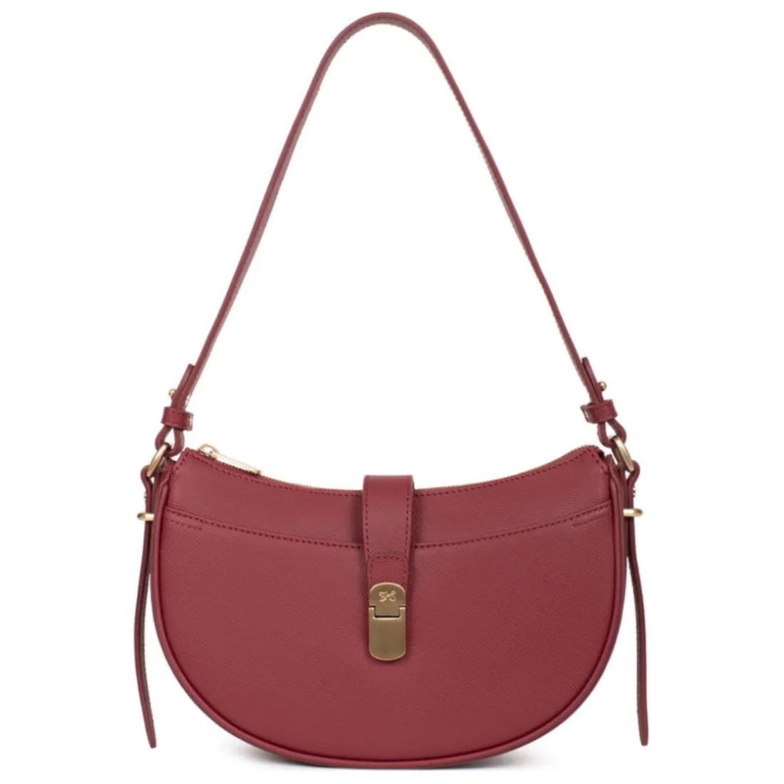 Sac porté épaule 1 anse AUDE Carmin Faye en cuir