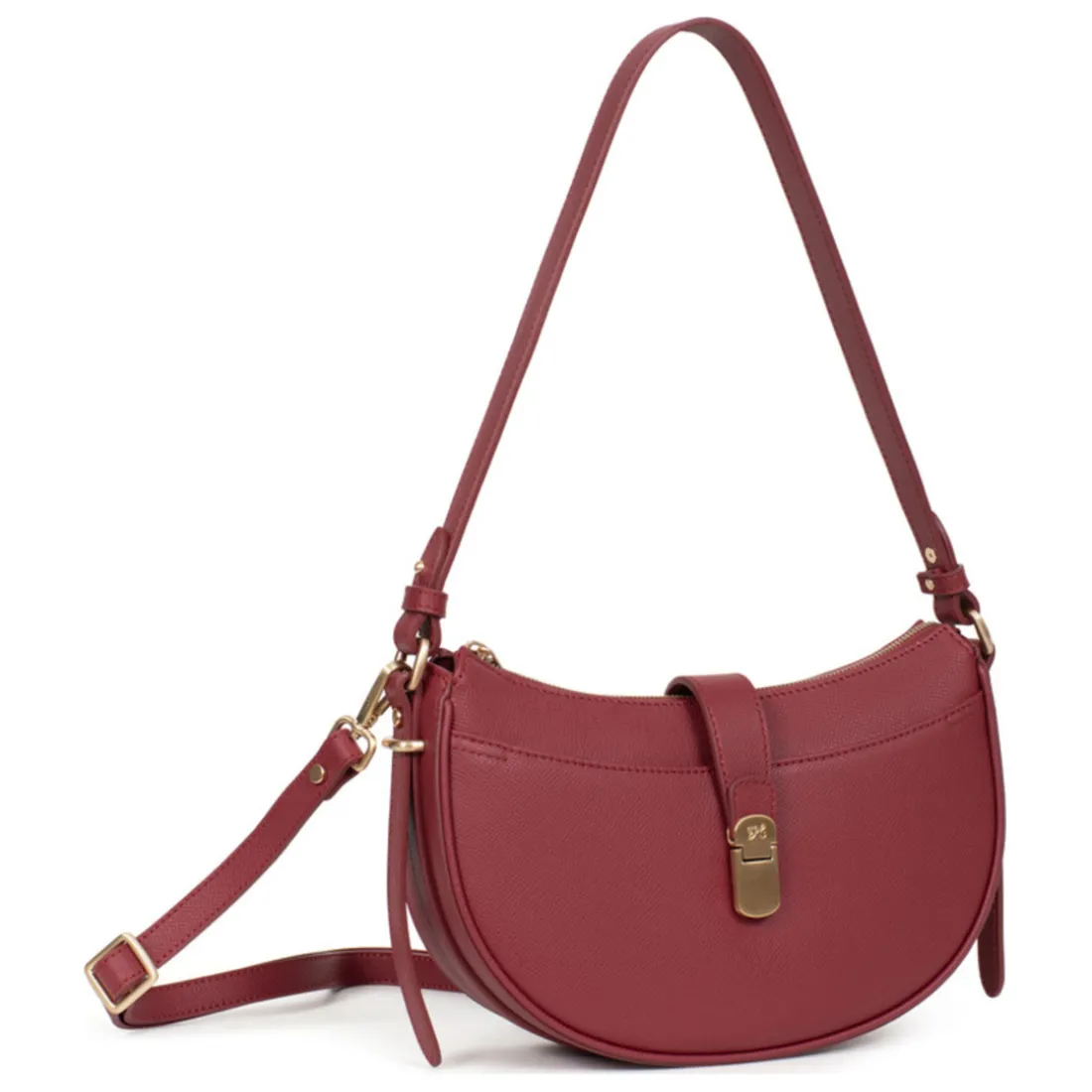Sac porté épaule 1 anse AUDE Carmin Faye en cuir