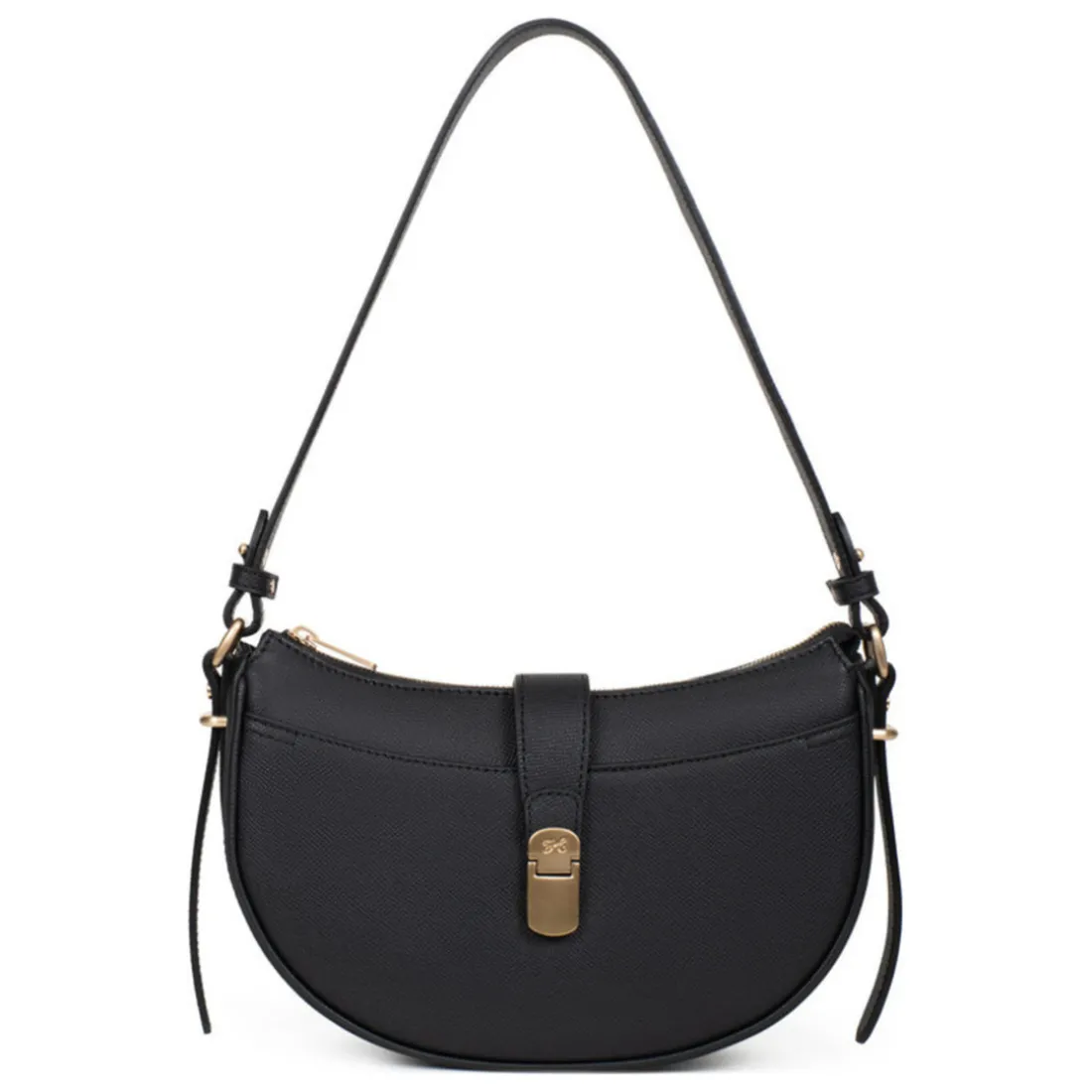 Sac porté épaule 1 anse AUDE Noir Rhea