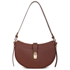 Sac porté épaule 1 anse AUDE Marron Rae en cuir