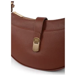 Sac porté épaule 1 anse AUDE Marron Rae en cuir