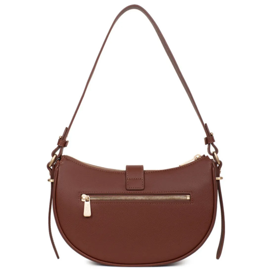 Sac porté épaule 1 anse AUDE Marron Rae en cuir