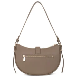 Sac porté épaule 1 anse AUDE Taupe Pax en cuir