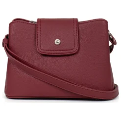 Sac porté épaule 1 anse MAYA Carmin rouge Dee
