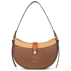 Sac porté épaule 1 anse MERLINE Chocolat/Multicolore Hattie