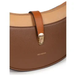 Sac porté épaule 1 anse MERLINE Chocolat/Multicolore Hattie