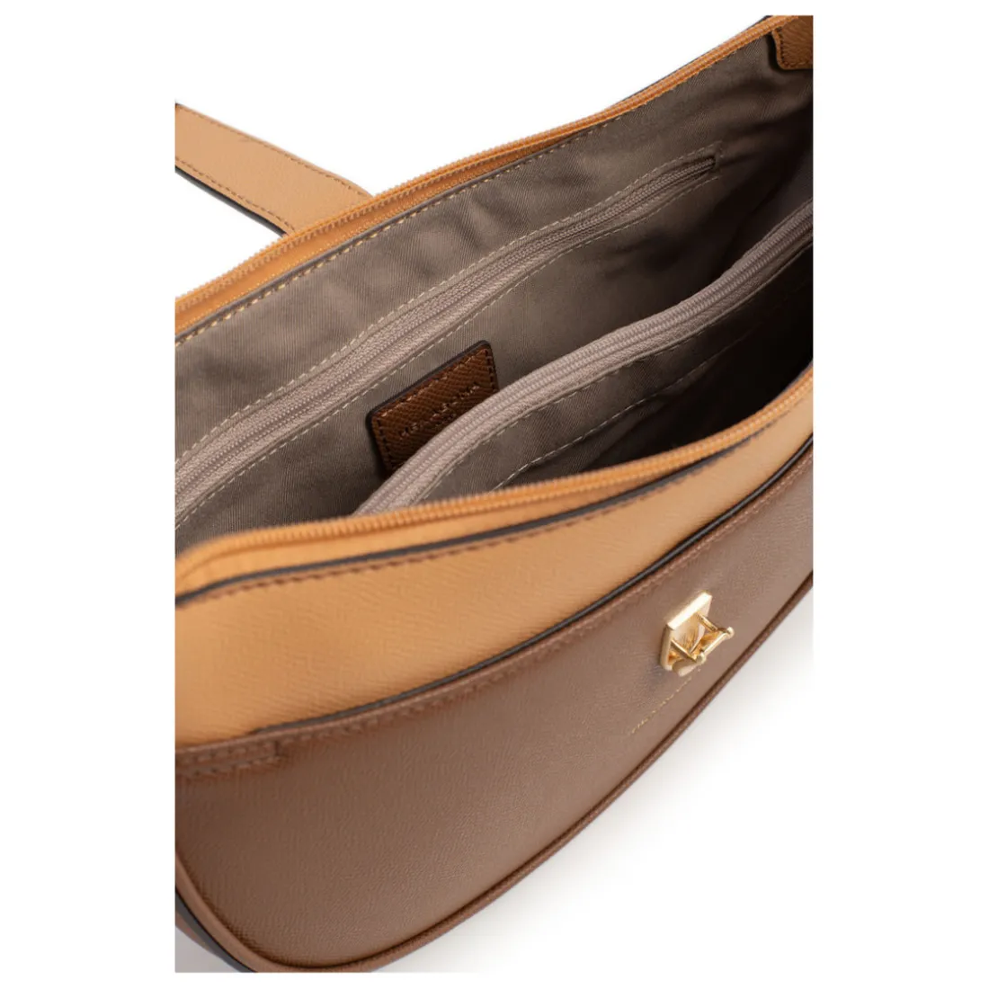 Sac porté épaule 1 anse MERLINE Chocolat/Multicolore Hattie