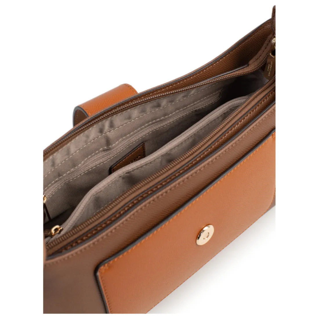 Sac porté épaule 1 anse MERLINE Chocolat/Multicolore Esme