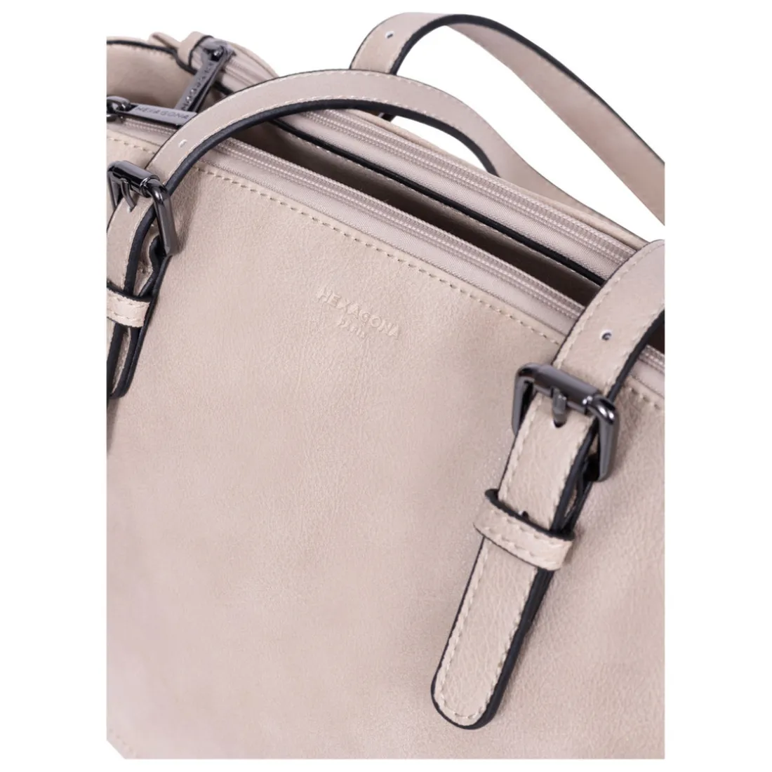 Sac porté épaule 2 anses - A4 - Pierre - Gracieuse gris foncé