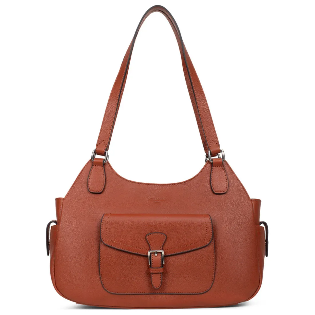 Sac porté épaule 2 anses MIRABELLE Terre en cuir Wren