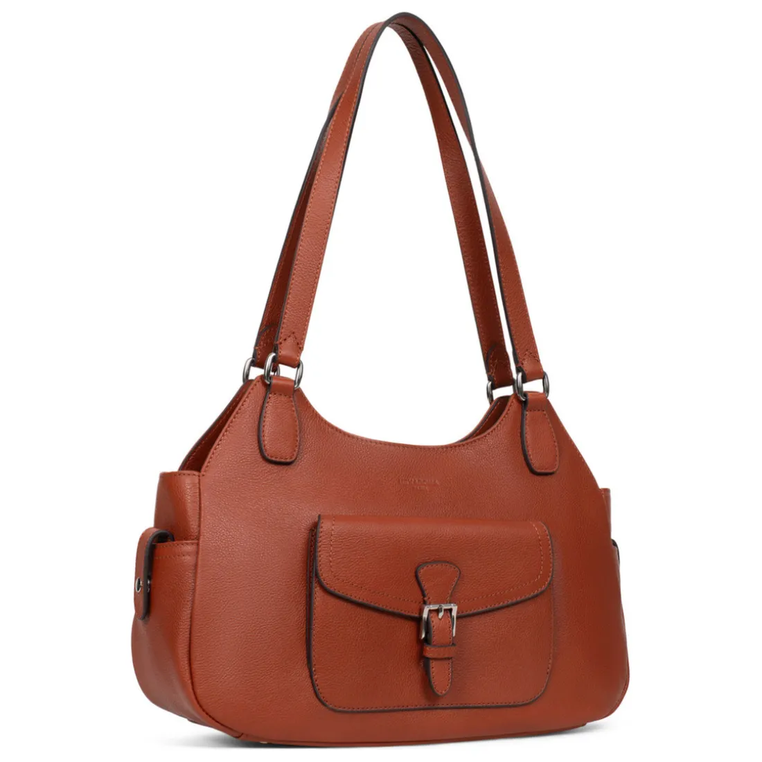 Sac porté épaule 2 anses MIRABELLE Terre en cuir Wren