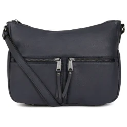 Sac porté travers - Cuir de vachette bleu minuit Ruby