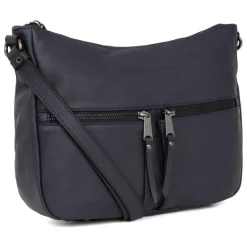 Sac porté travers - Cuir de vachette bleu minuit Ruby