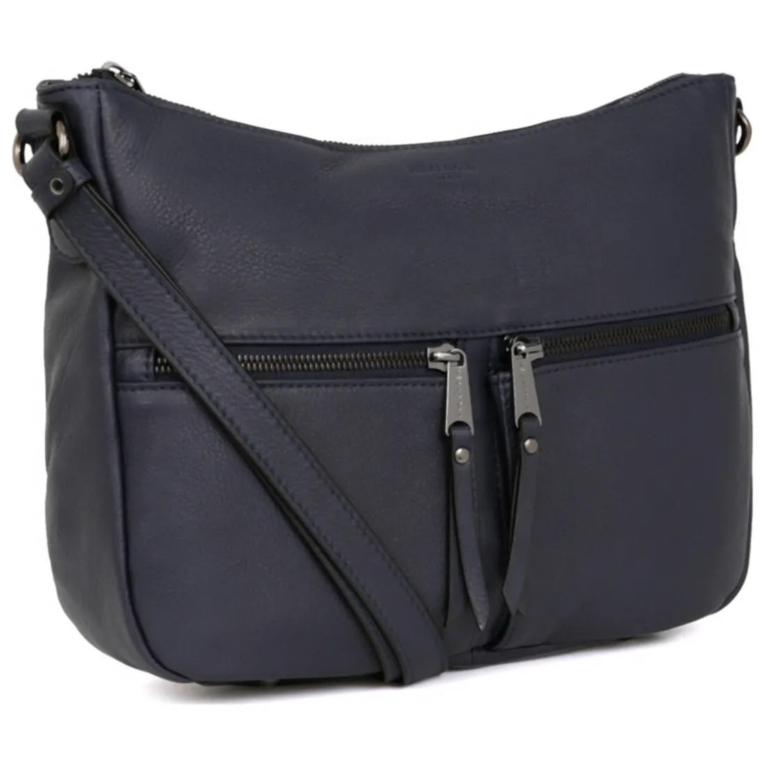 Sac porté travers - Cuir de vachette bleu minuit Ruby