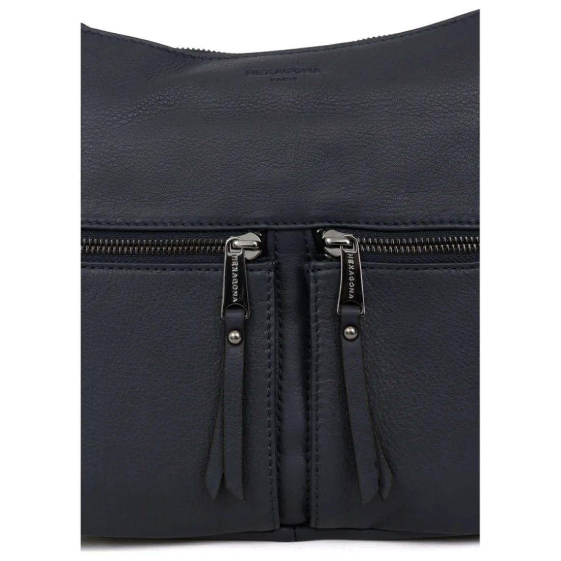 Sac porté travers - Cuir de vachette bleu minuit Ruby